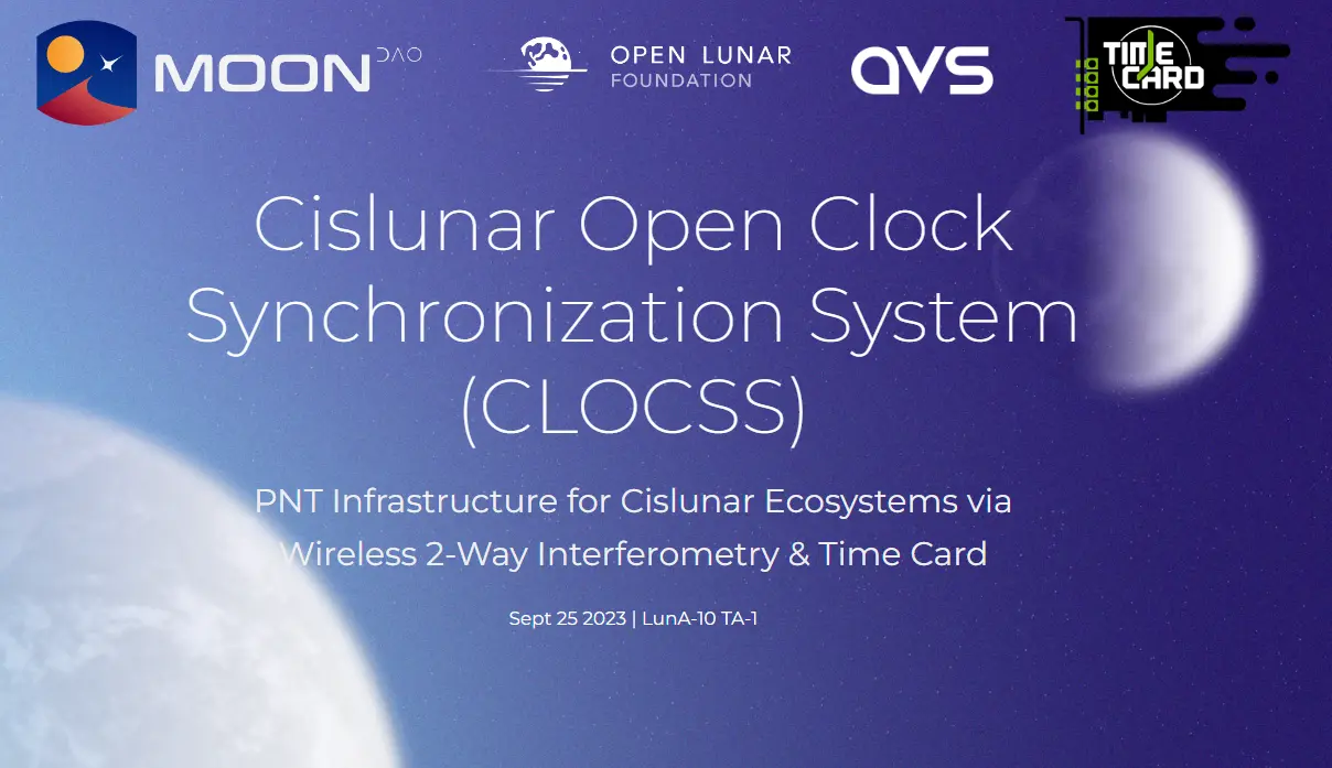 Cislunar Open Clock Synchronization System (CLOCSS)